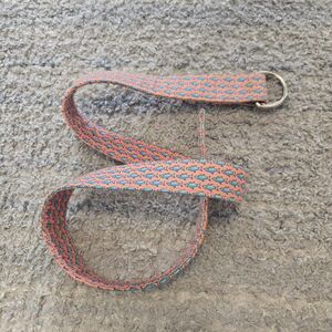 Vineyard Vines Belt Mens Large Pink Fish All Over Print D Ring Loop Golf Preppy